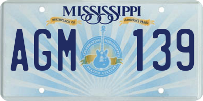 MS license plate AGM139