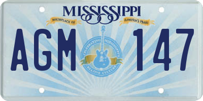 MS license plate AGM147