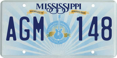 MS license plate AGM148