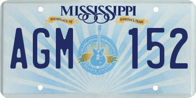 MS license plate AGM152