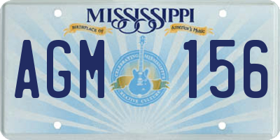 MS license plate AGM156