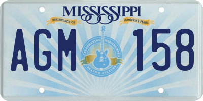 MS license plate AGM158