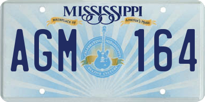 MS license plate AGM164