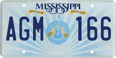 MS license plate AGM166