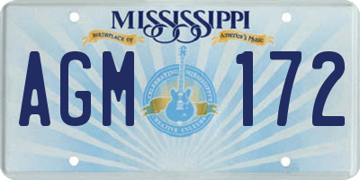 MS license plate AGM172