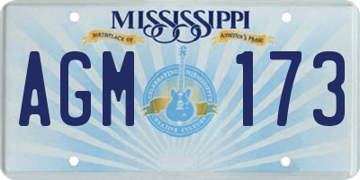 MS license plate AGM173
