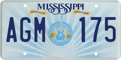 MS license plate AGM175