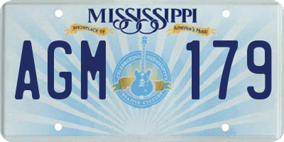 MS license plate AGM179