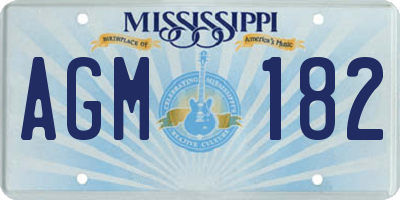 MS license plate AGM182