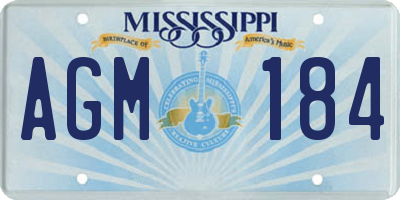 MS license plate AGM184