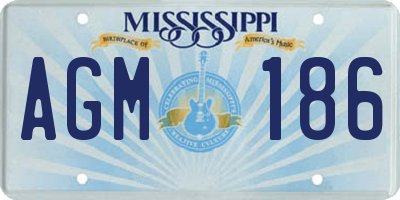 MS license plate AGM186