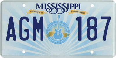 MS license plate AGM187