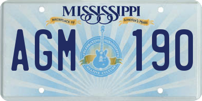 MS license plate AGM190