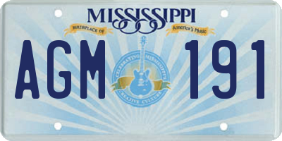MS license plate AGM191