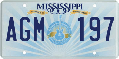 MS license plate AGM197