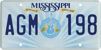 MS license plate AGM198