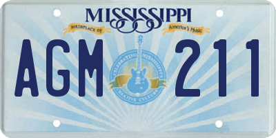 MS license plate AGM211