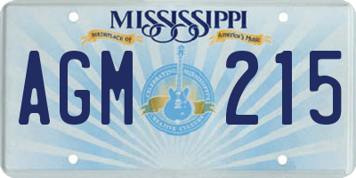 MS license plate AGM215