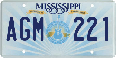 MS license plate AGM221