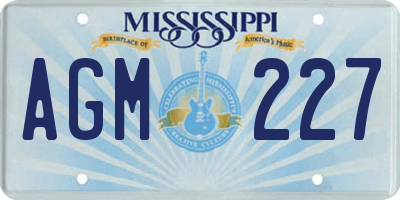 MS license plate AGM227