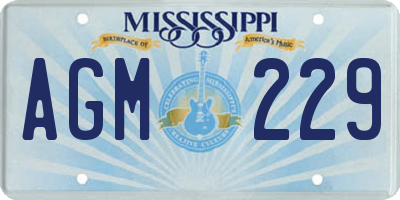 MS license plate AGM229
