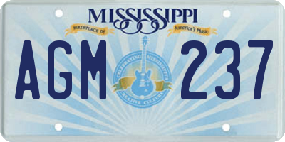 MS license plate AGM237