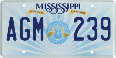 MS license plate AGM239