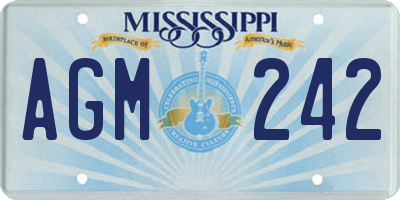 MS license plate AGM242