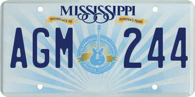 MS license plate AGM244