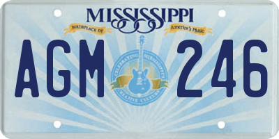 MS license plate AGM246