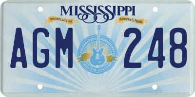 MS license plate AGM248
