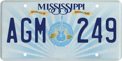 MS license plate AGM249