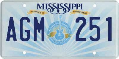 MS license plate AGM251