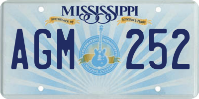 MS license plate AGM252