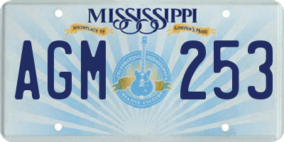 MS license plate AGM253