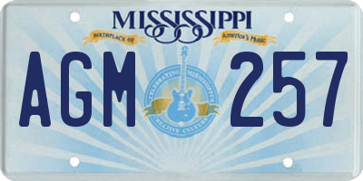 MS license plate AGM257