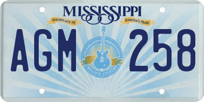 MS license plate AGM258