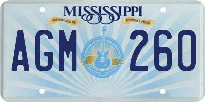 MS license plate AGM260