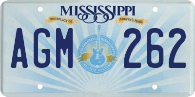 MS license plate AGM262
