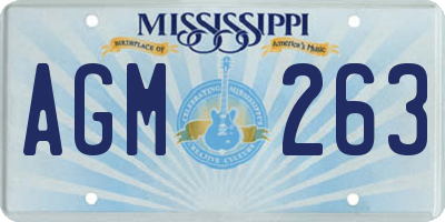 MS license plate AGM263
