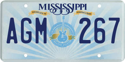 MS license plate AGM267