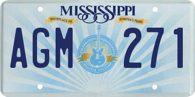 MS license plate AGM271