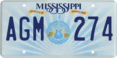 MS license plate AGM274