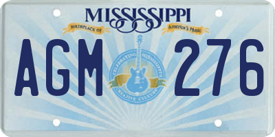 MS license plate AGM276