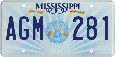 MS license plate AGM281