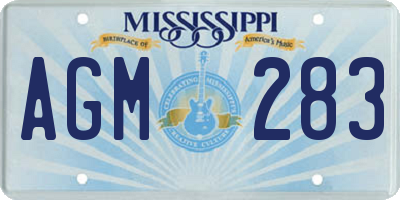 MS license plate AGM283