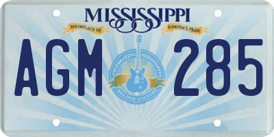 MS license plate AGM285