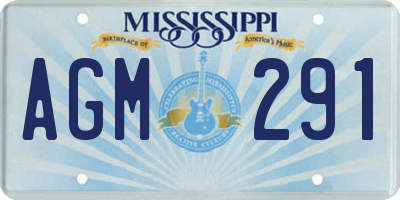 MS license plate AGM291