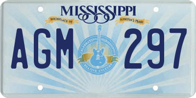 MS license plate AGM297
