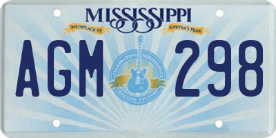 MS license plate AGM298